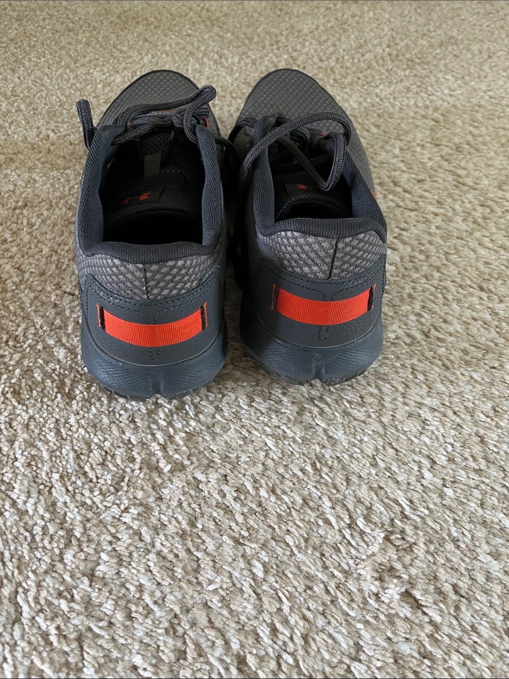 Under Armour Men’s Black and Orange Athletic Sneakers - Picture 5 of 5